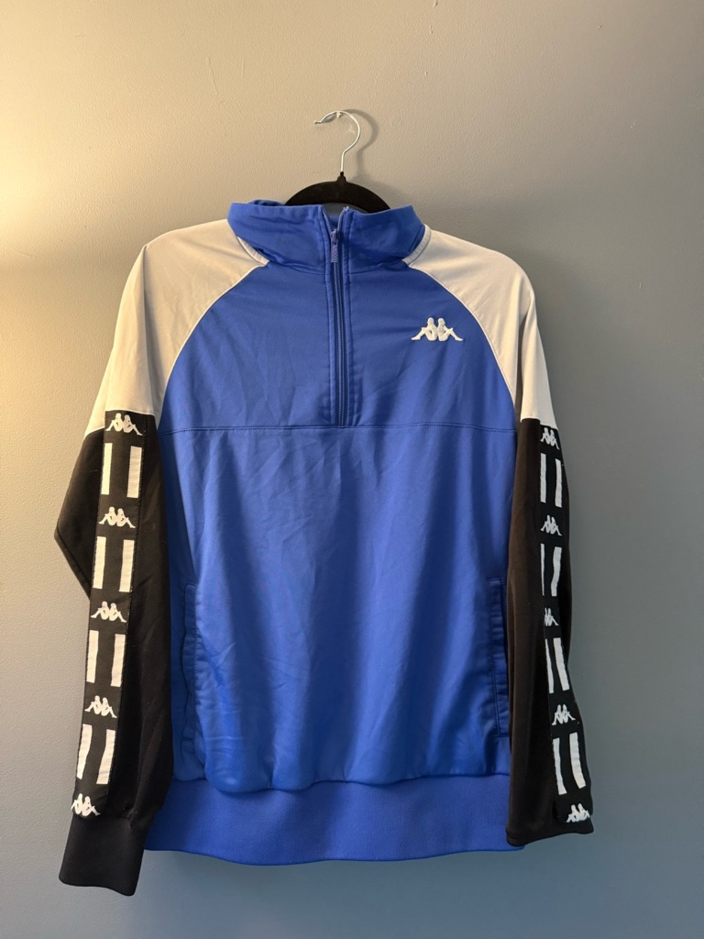 Vintage Late-90s Kappa La Baswer Royal Blue Half Zip Hoodie